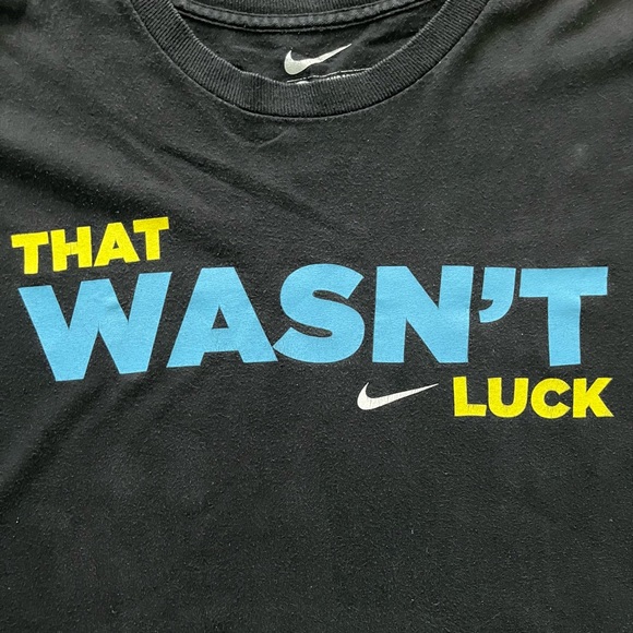 Vintage 2000’s X-Large Nike “It Wasn’t Luck” T-shirt - Picture 2 of 3